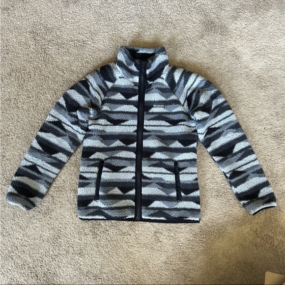 Columbia Fleece Winter Pass Jacket Zip-Up Camo Blue - Picture 1 of 9